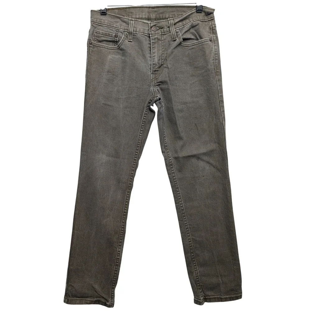 Levi's 511 Slim Fit Jeans Mens 30x30 Brown Gray Stretch Denim Pants‎